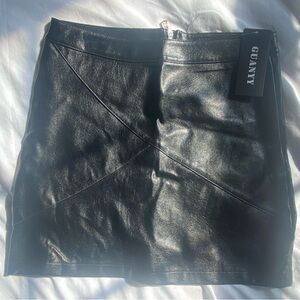 Black Faux Leather Mini Skirt - Size M - New with Tag